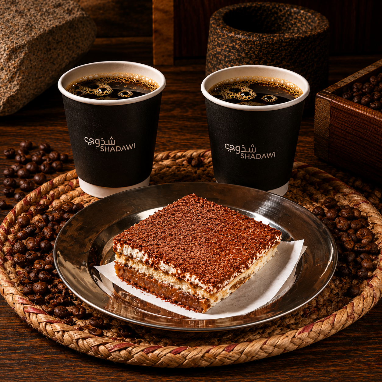 كوبين V60 مع حلا شوكالتو